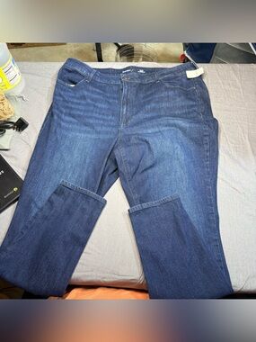 Old Navy Women's High Rise Skinny Jeans - Dark Blue Denim